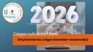 Céges útnyilvántartás (kilométer-elszámolás) 2026